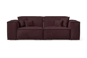 Naples 2 Seater Sofa Grape Velvet