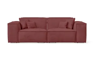 Naples 2 Seater Sofa Pink Velvet