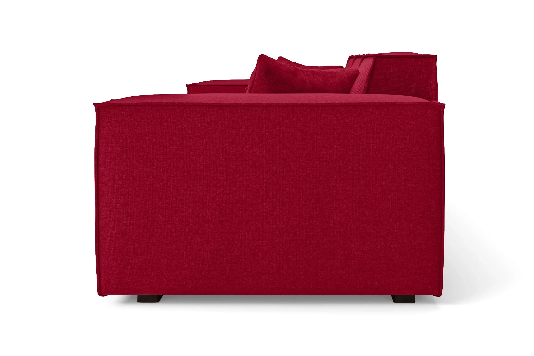 Naples 2 Seater Sofa Red Linen Fabric