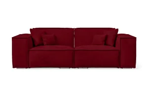 Naples 2 Seater Sofa Red Velvet