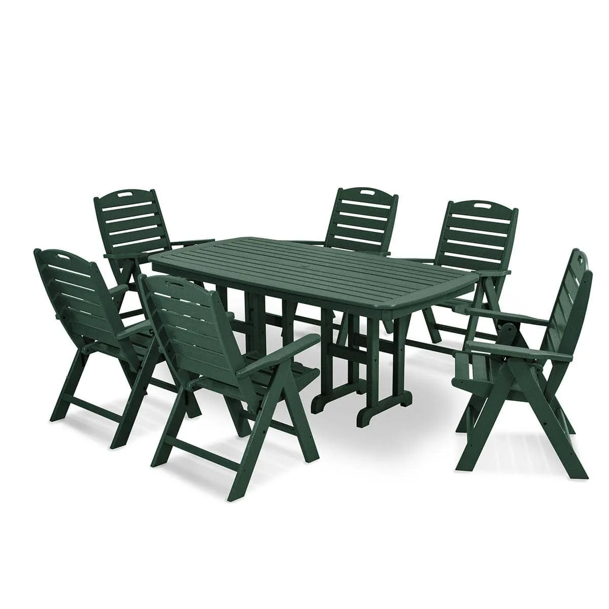 Nautical Folding Highback 7 Piece Dining Set