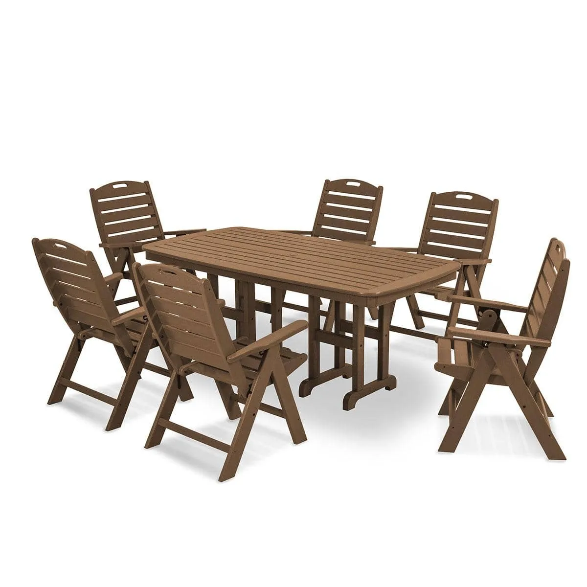 Nautical Folding Highback 7 Piece Dining Set