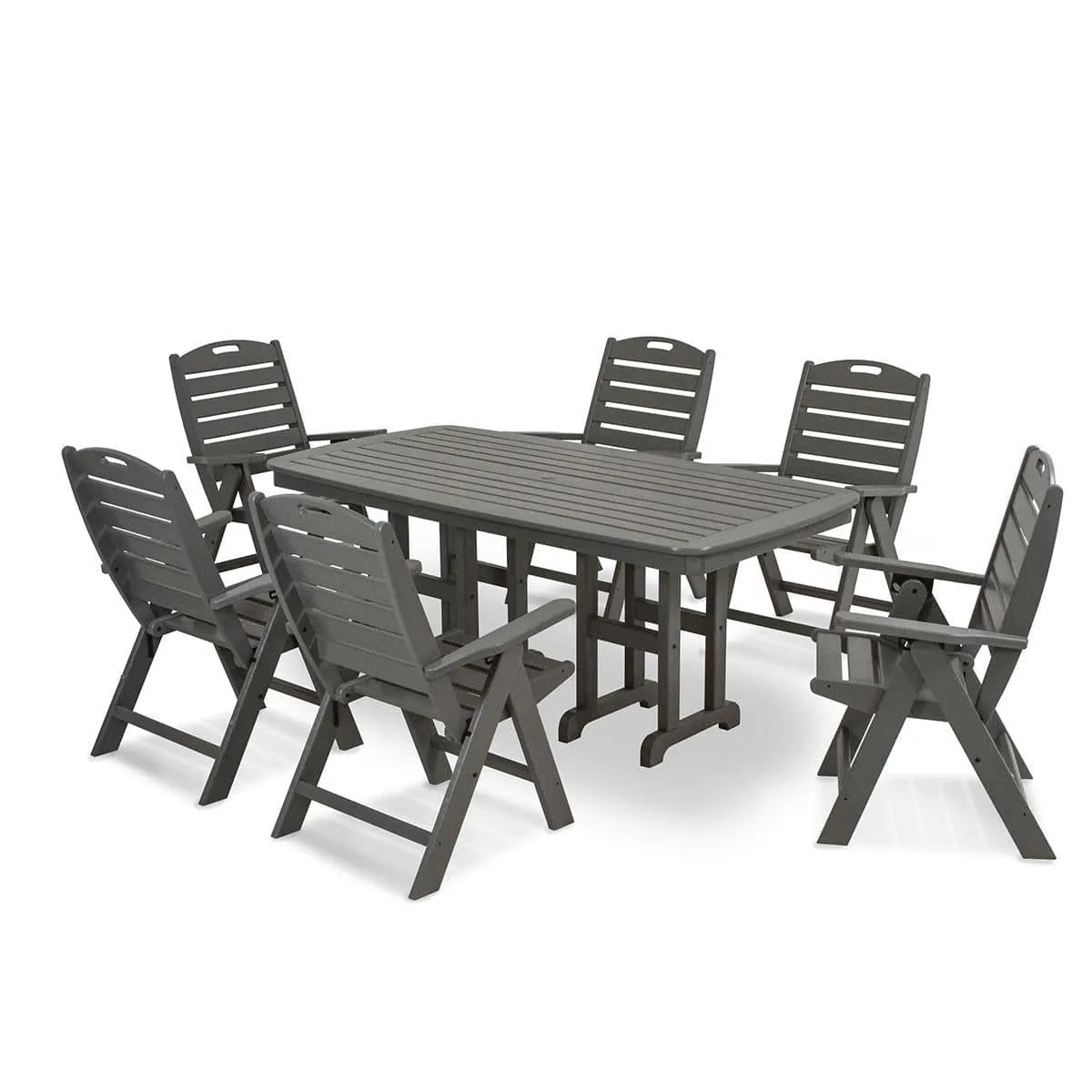 Nautical Folding Highback 7 Piece Dining Set