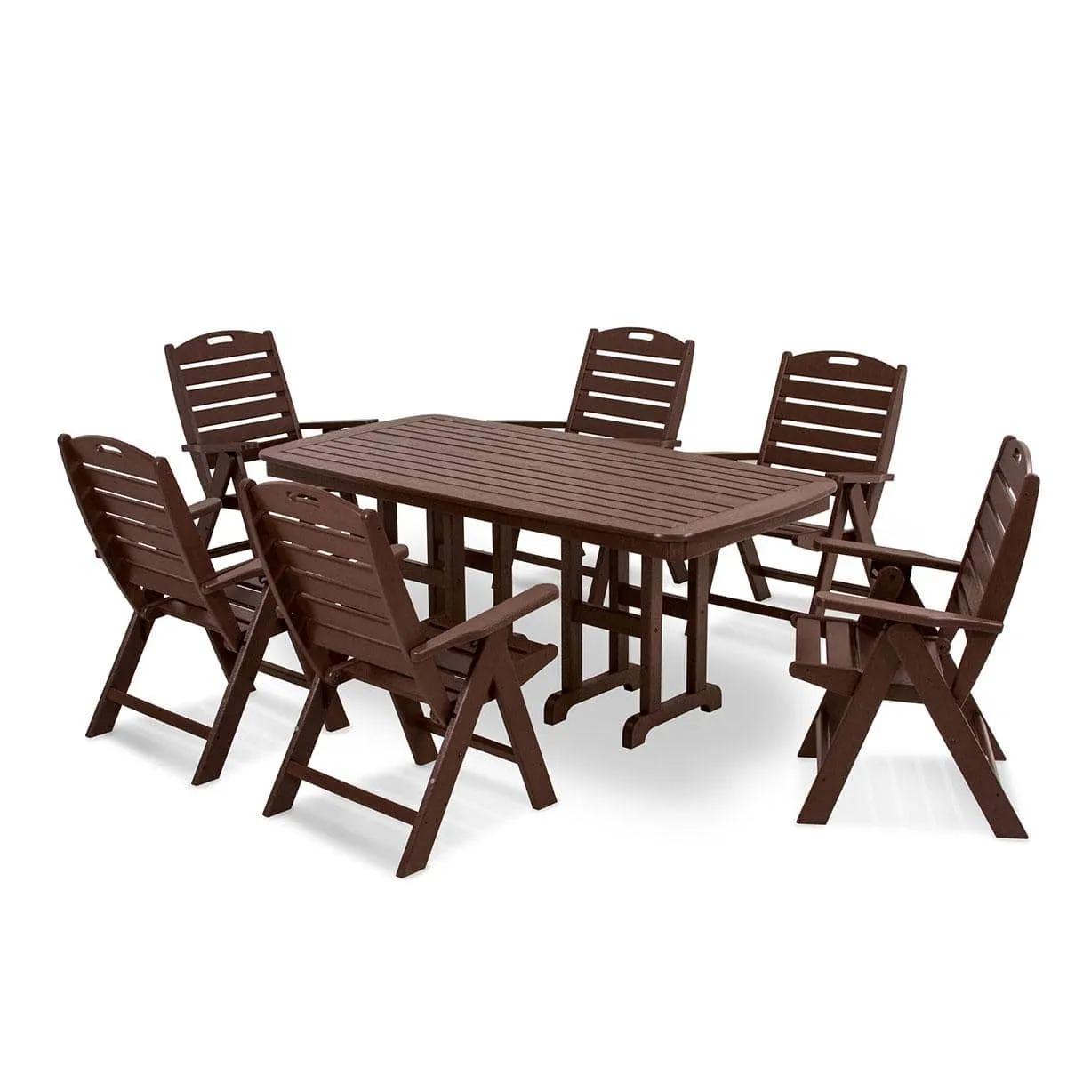 Nautical Folding Highback 7 Piece Dining Set