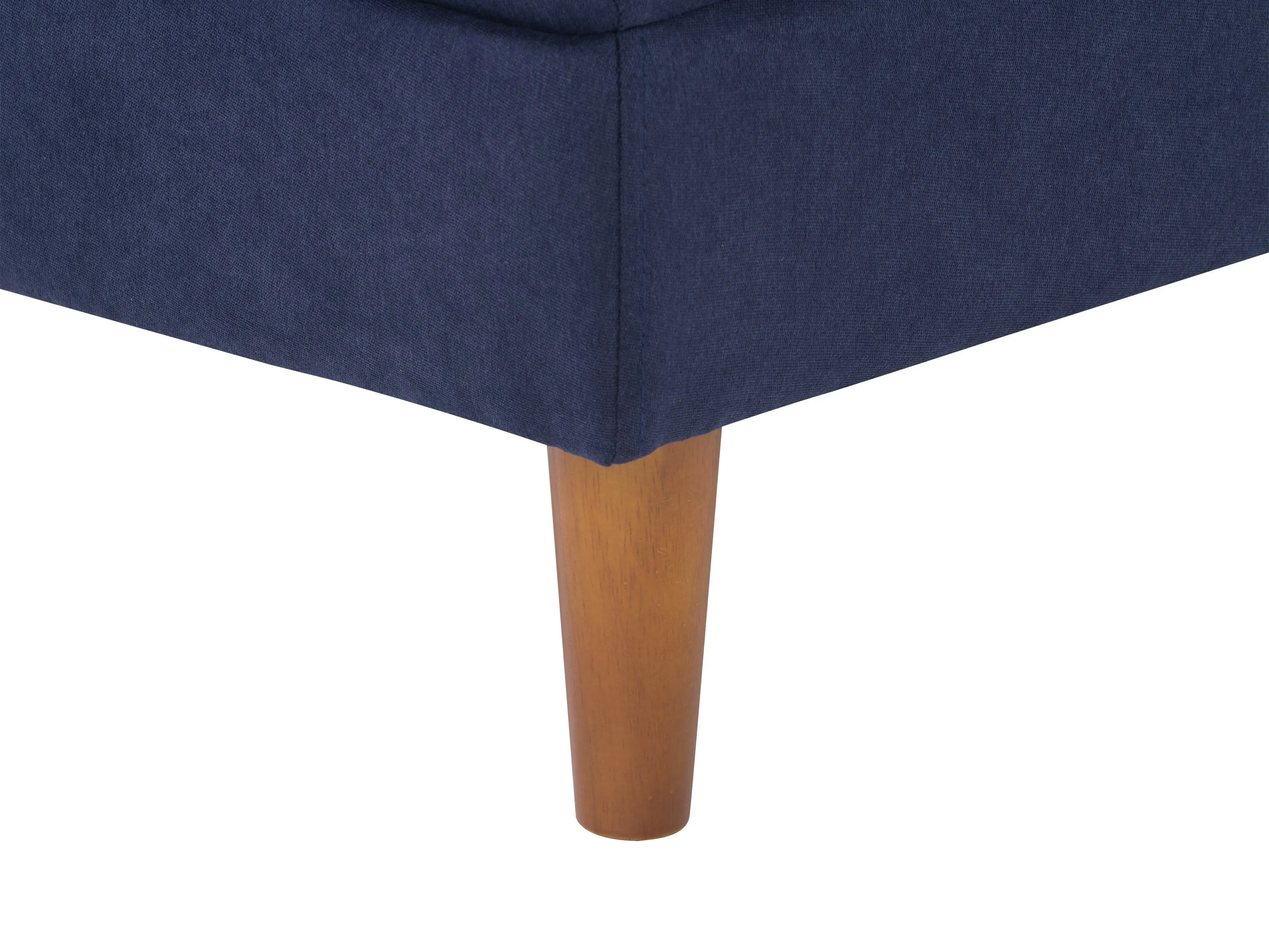 Navy Blue Mid-Century Modern Ottoman