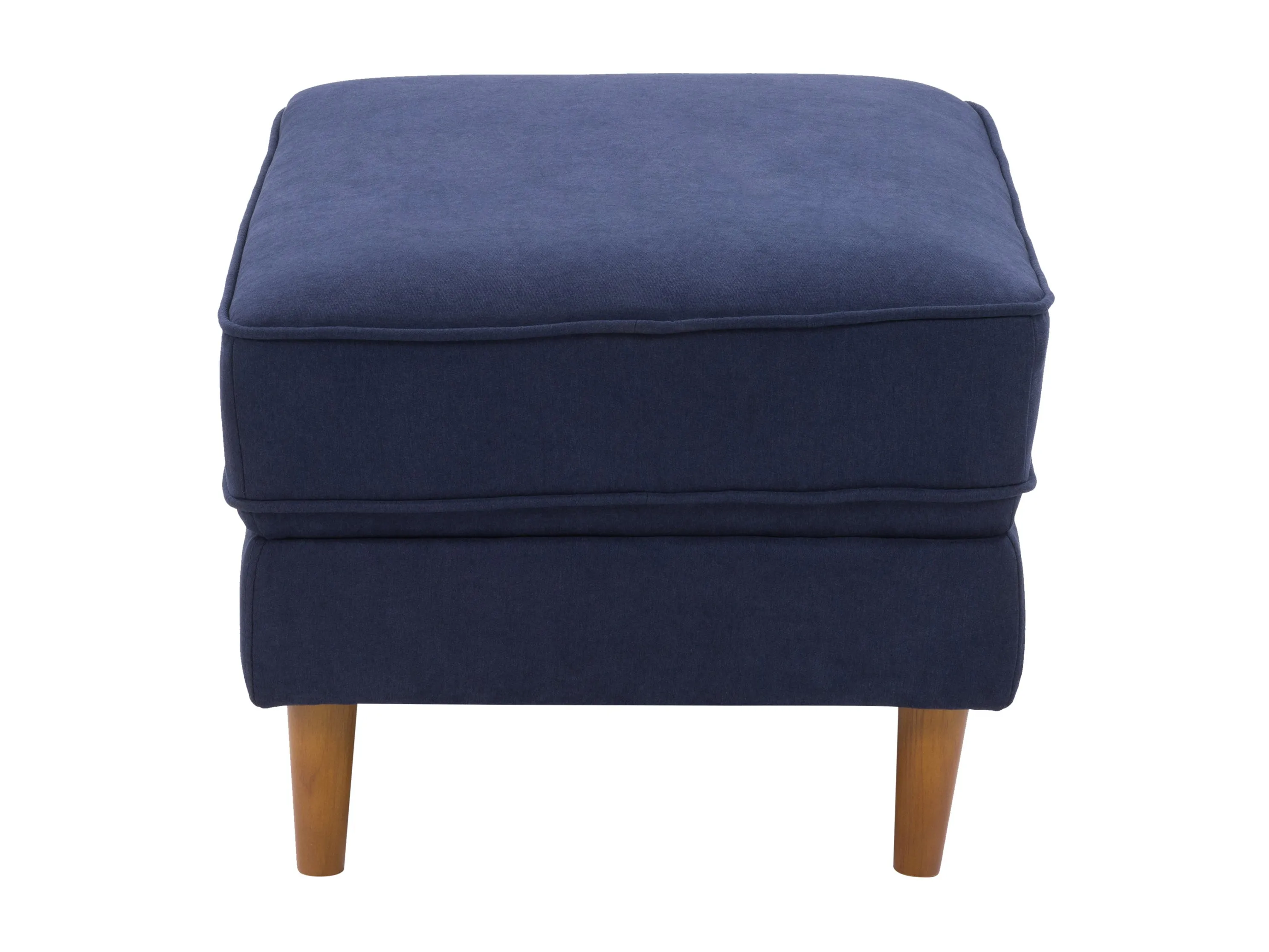 Navy Blue Mid-Century Modern Ottoman