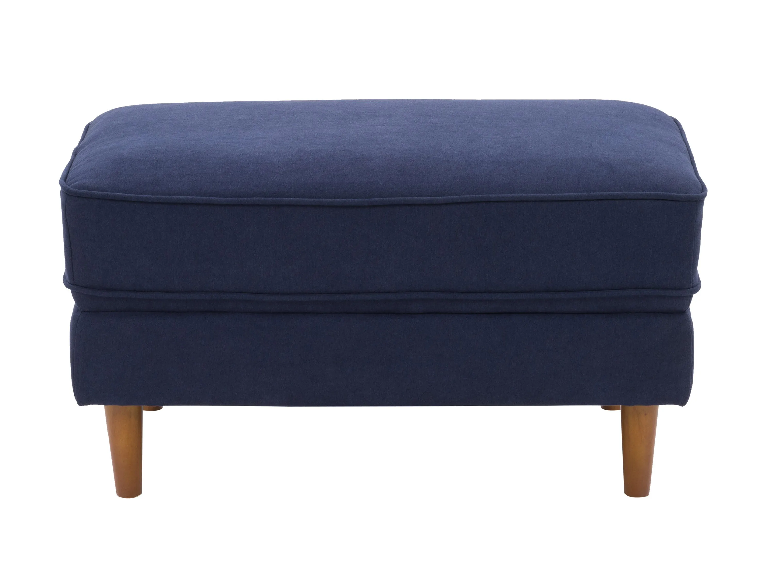 Navy Blue Mid-Century Modern Ottoman