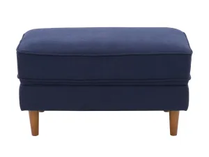 Navy Blue Mid-Century Modern Ottoman