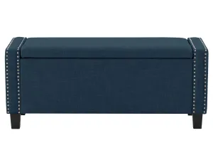 Navy Blue Storage Ottoman