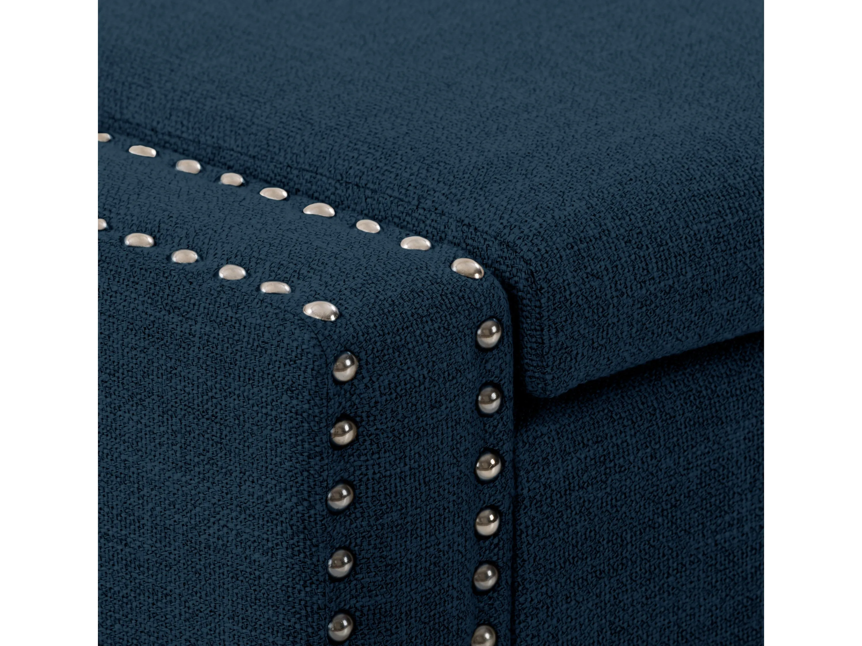 Navy Blue Storage Ottoman