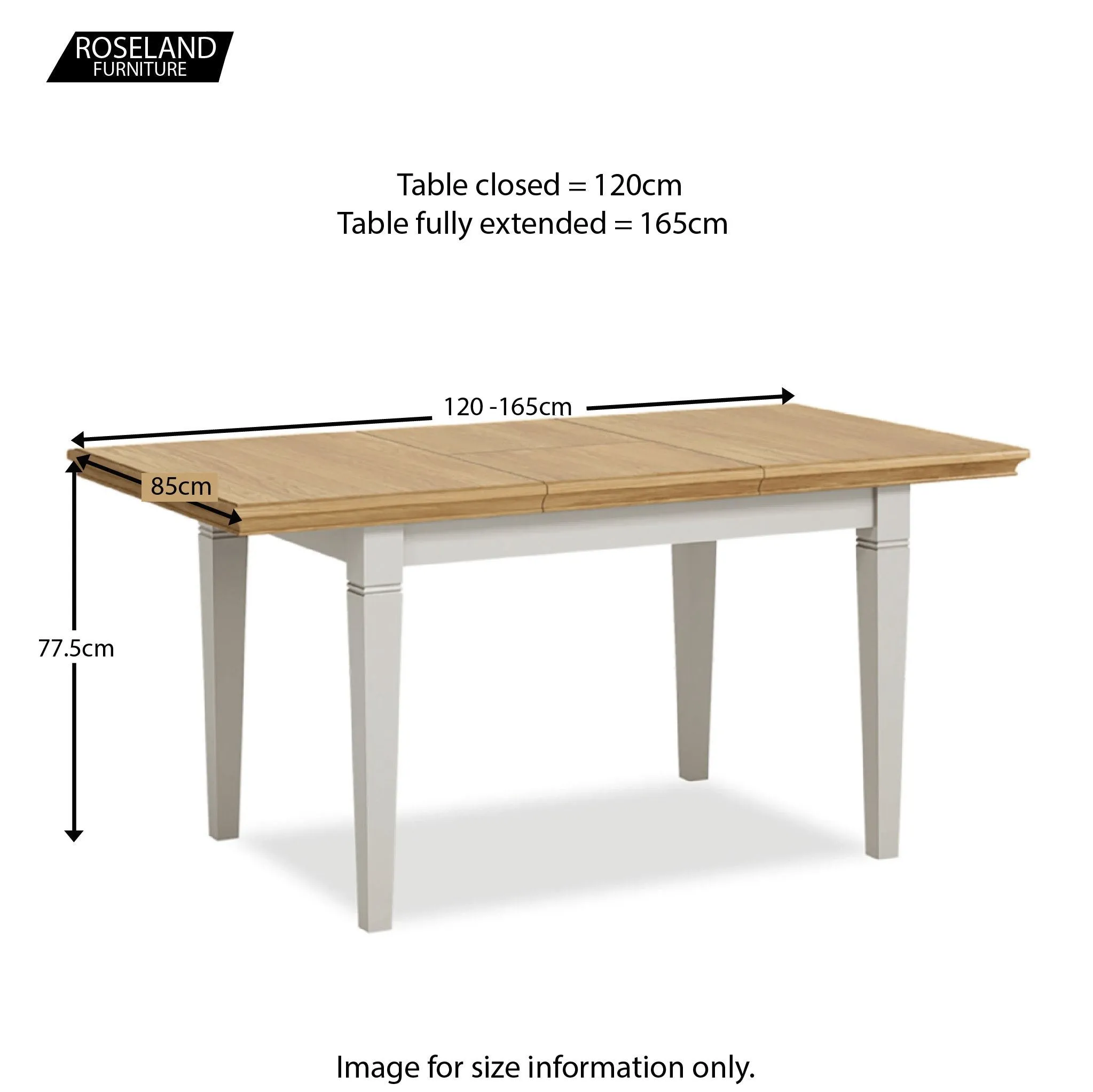 Normandy Grey 120cm-165cm Extending Table