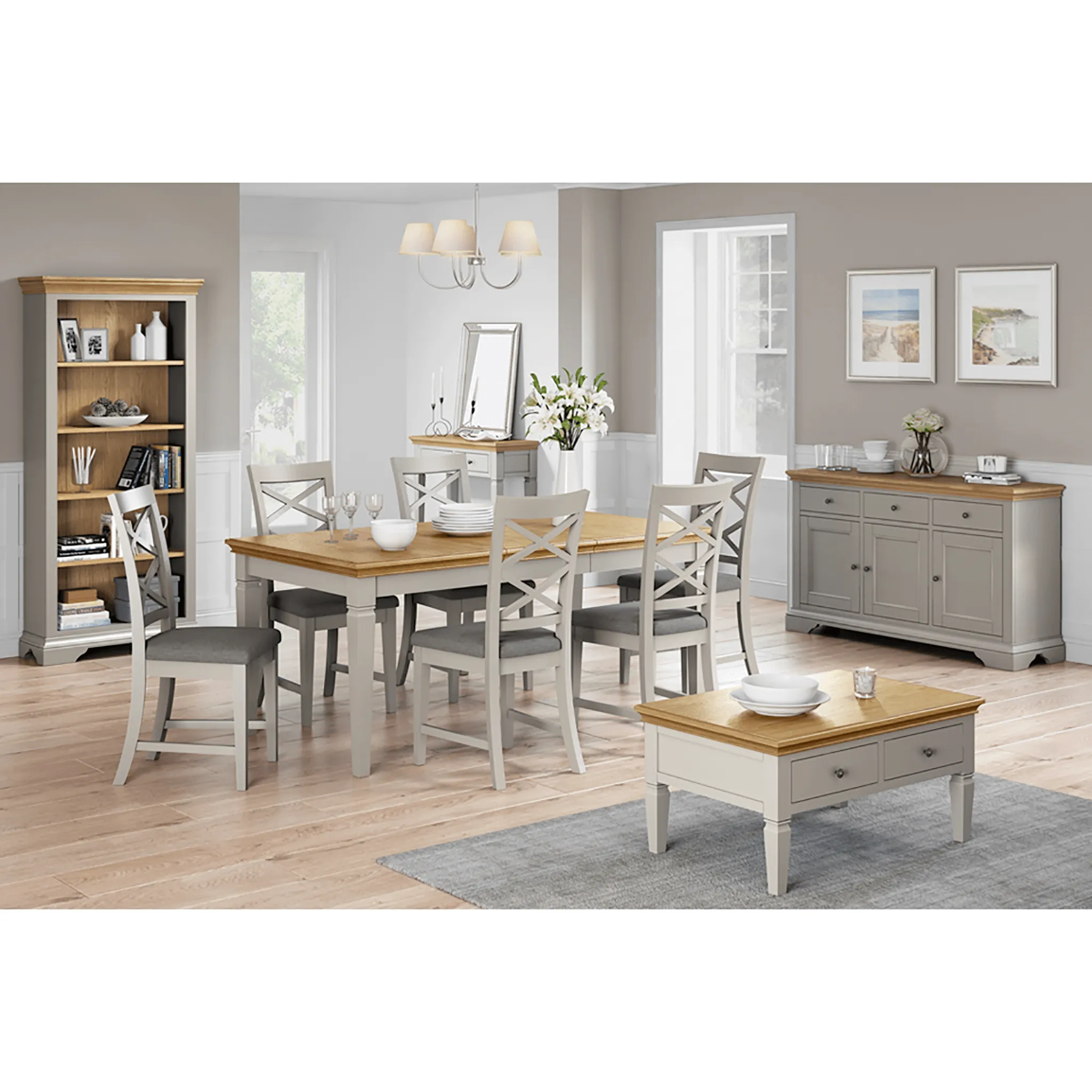 Normandy Grey 120cm-165cm Extending Table