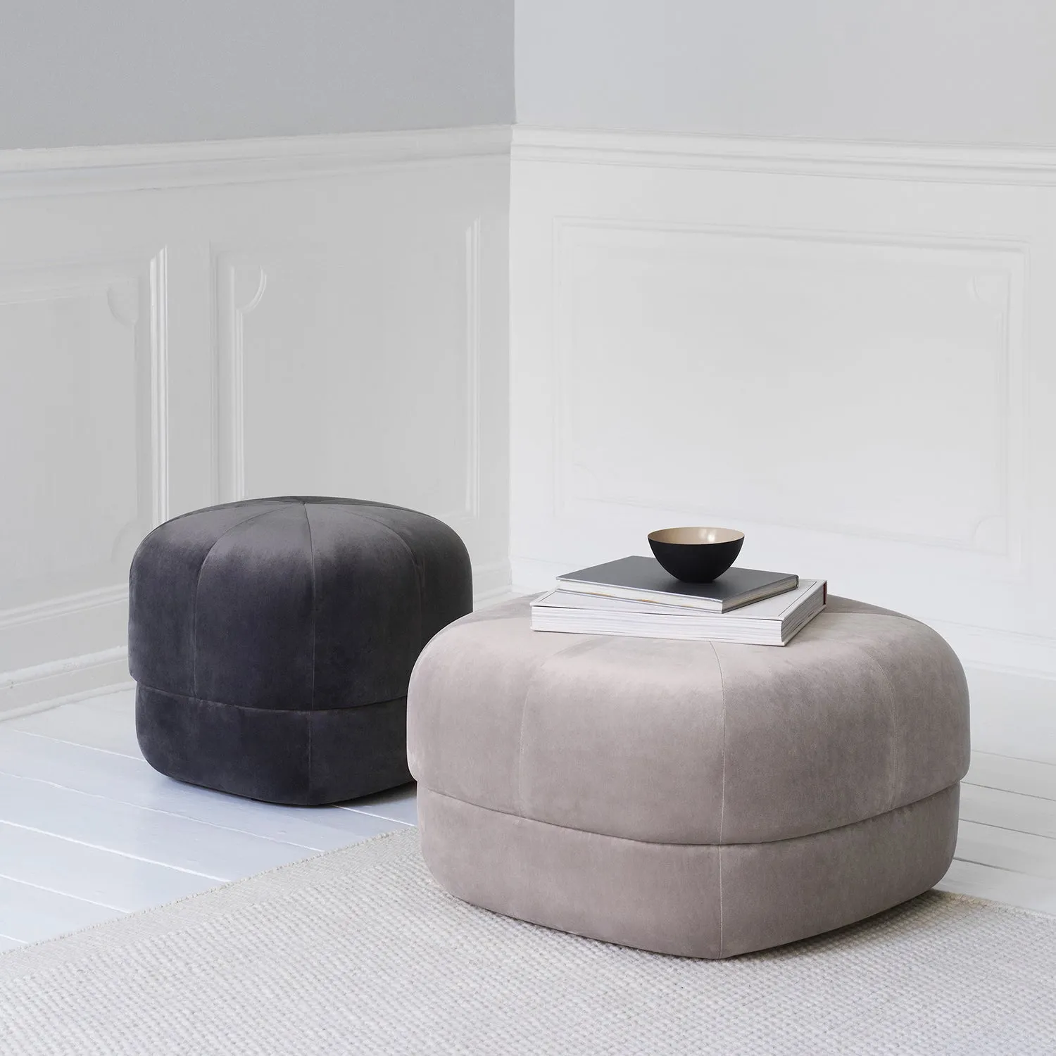 normann copenhagen | circus pouf | charcoal grey small