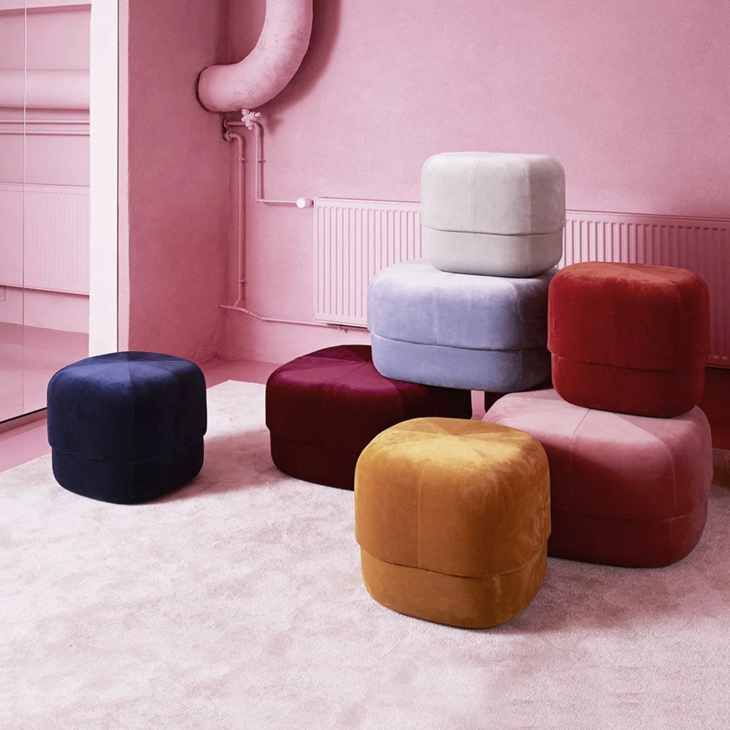 normann copenhagen | circus pouf | dark red large