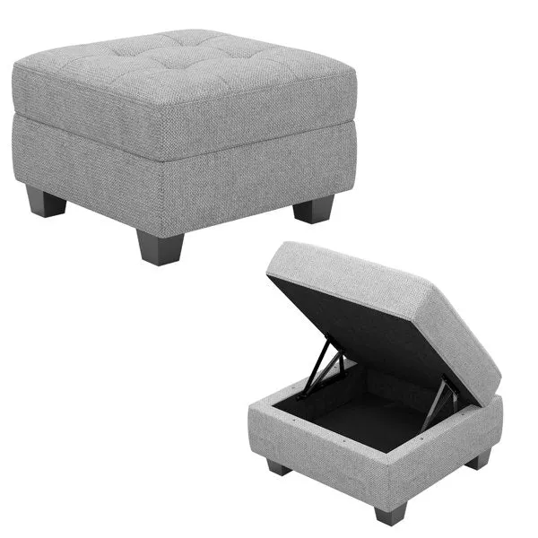 Orella Square Shape Ottoman Pouffes For Sitting Foot Rest Puffy Stools For Living Room