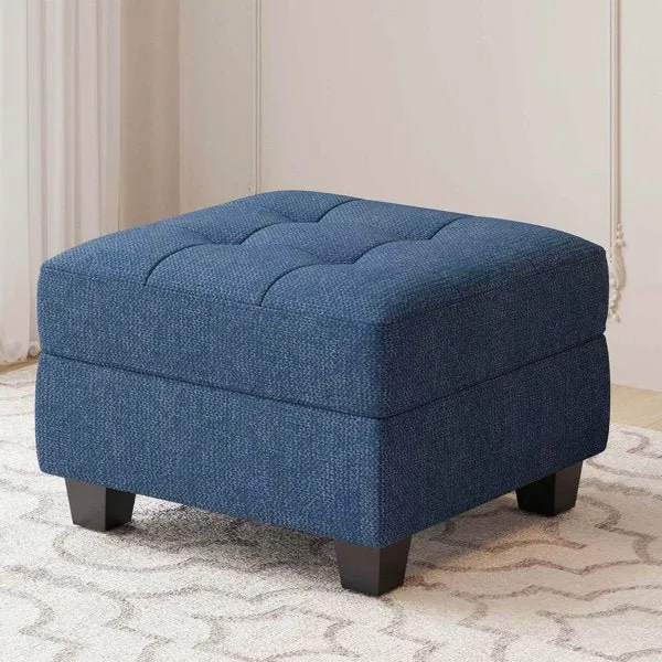 Orella Square Shape Ottoman Pouffes For Sitting Foot Rest Puffy Stools For Living Room