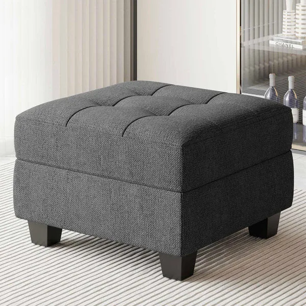 Orella Square Shape Ottoman Pouffes For Sitting Foot Rest Puffy Stools For Living Room