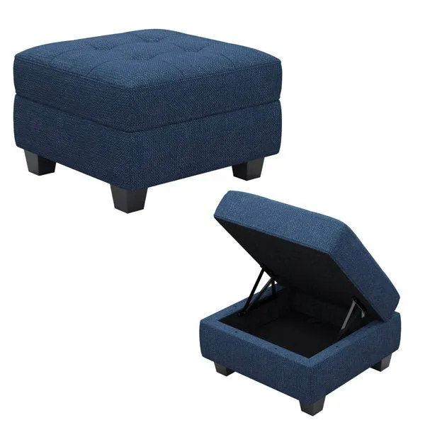 Orella Square Shape Ottoman Pouffes For Sitting Foot Rest Puffy Stools For Living Room