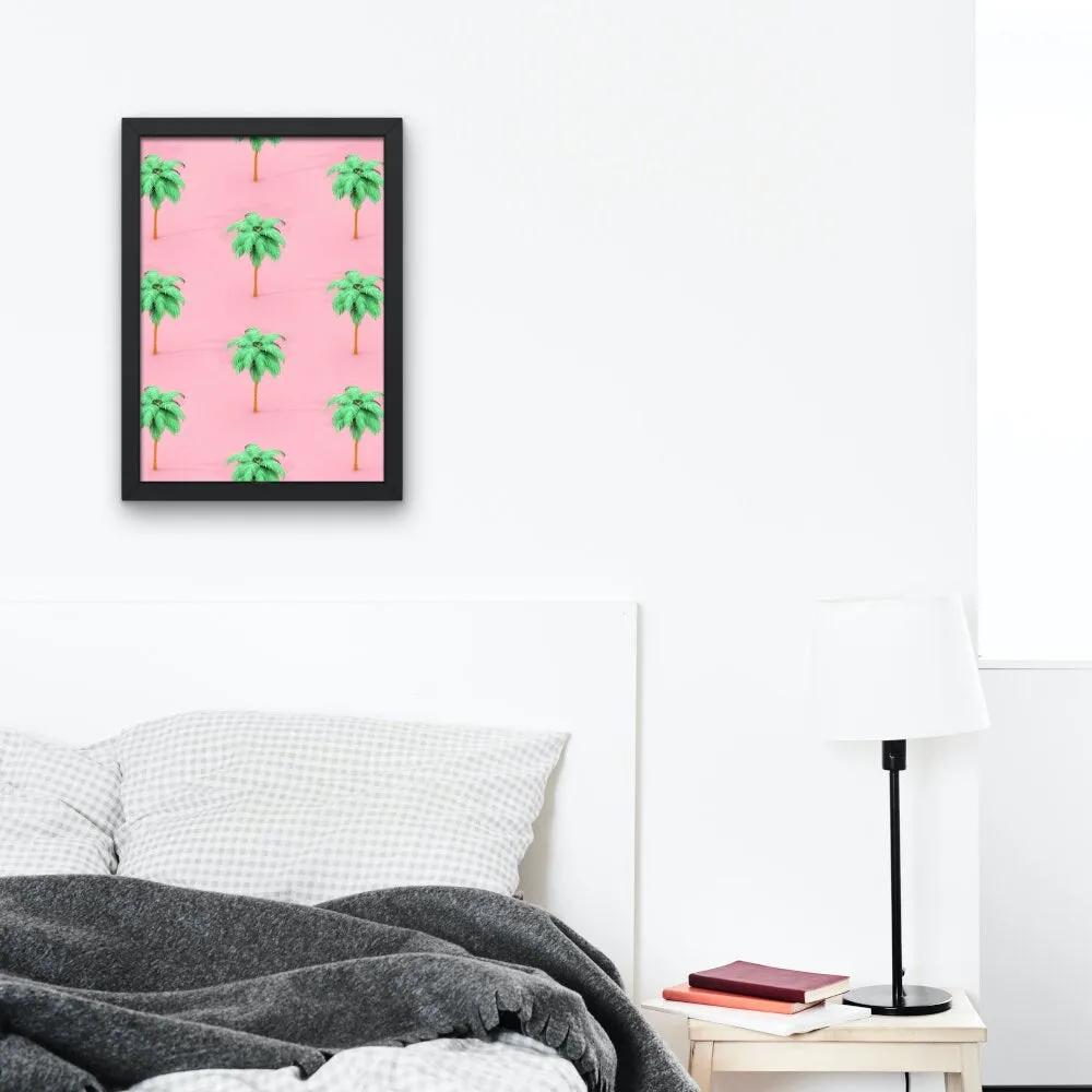 Palm Tree Preppy Poster PRINTABLE ART, Tropical Warm Patterns, Preppy Wall Art, Palm Tree Poster, Printable Palm Tree, Pink Palm Tree