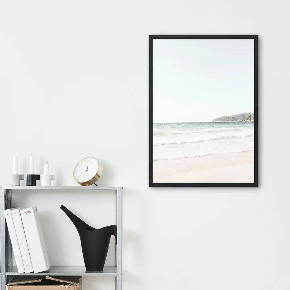 Pastel Beach Photography PRINTABLE WALL ART, Beach Artwork, Peaceful Beach Print, Neutral Wall Art, Beach Picture, Boho Coastal Decor, Wave Photo