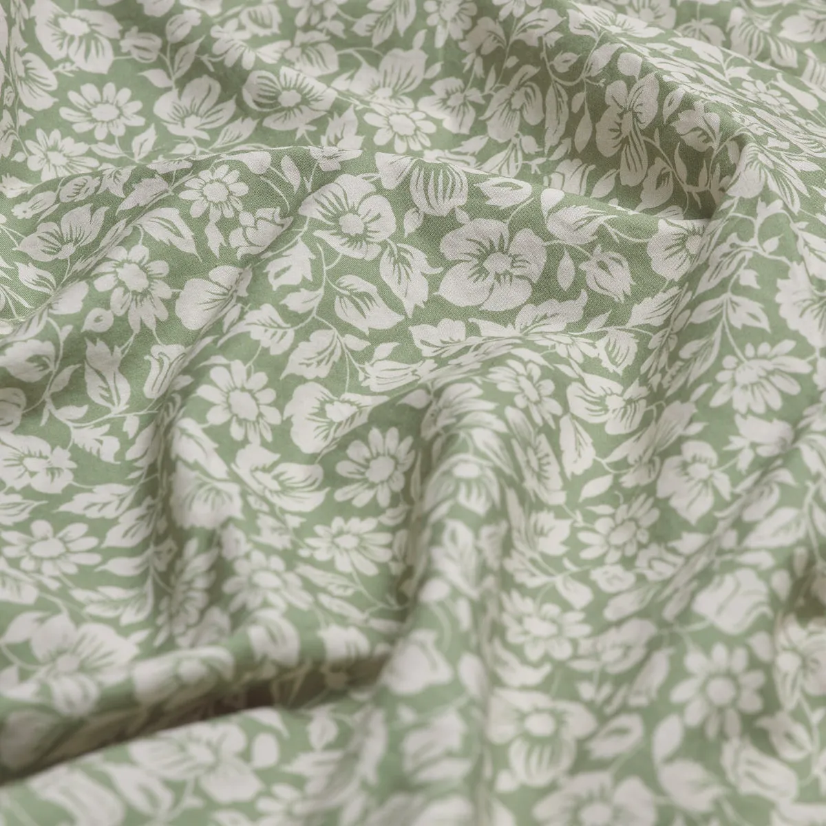 Pear Meadow Floral Cotton Flat Sheet