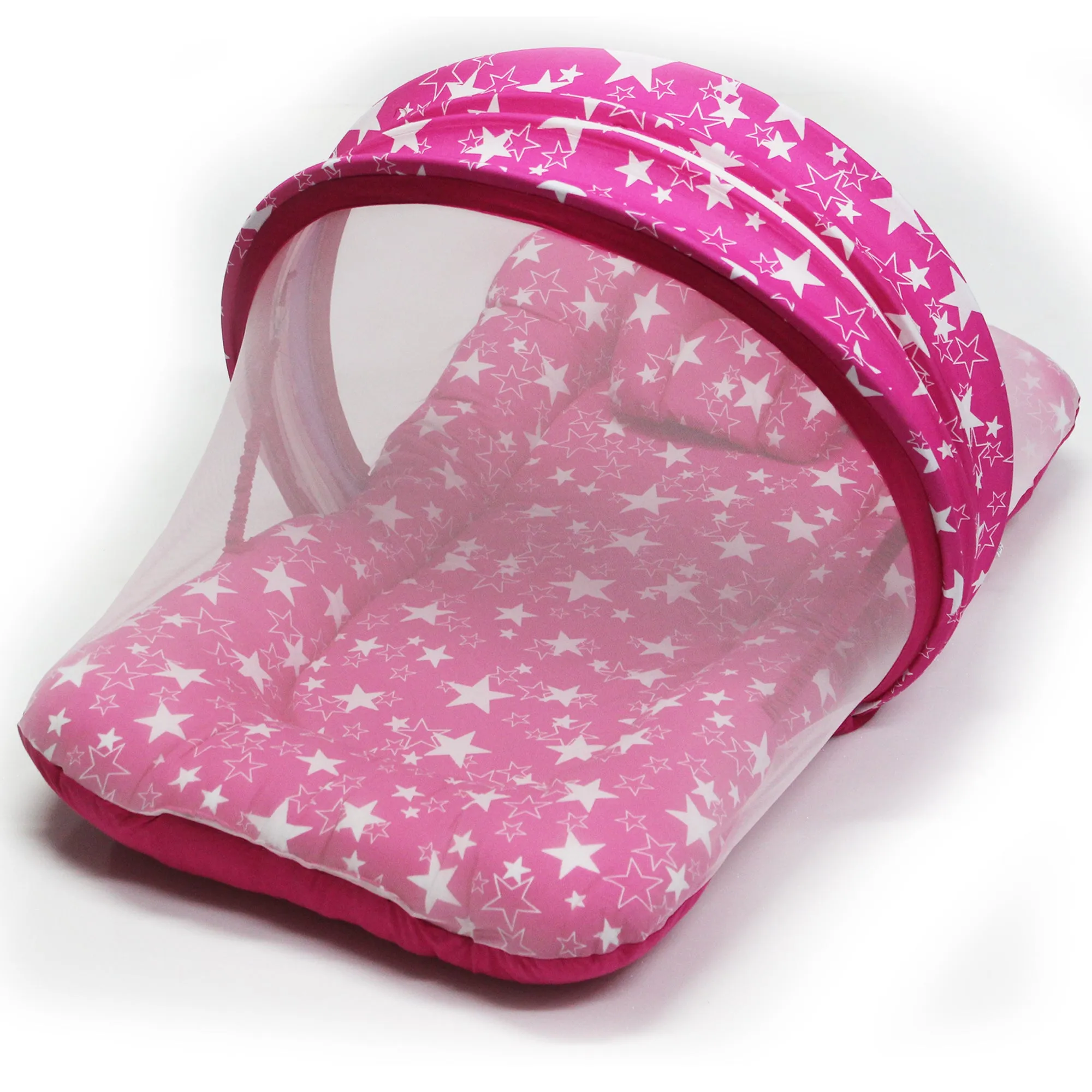 Pink Star -  Kradyl Kroft Bassinet Style Mosquito Net Bedding for Infants