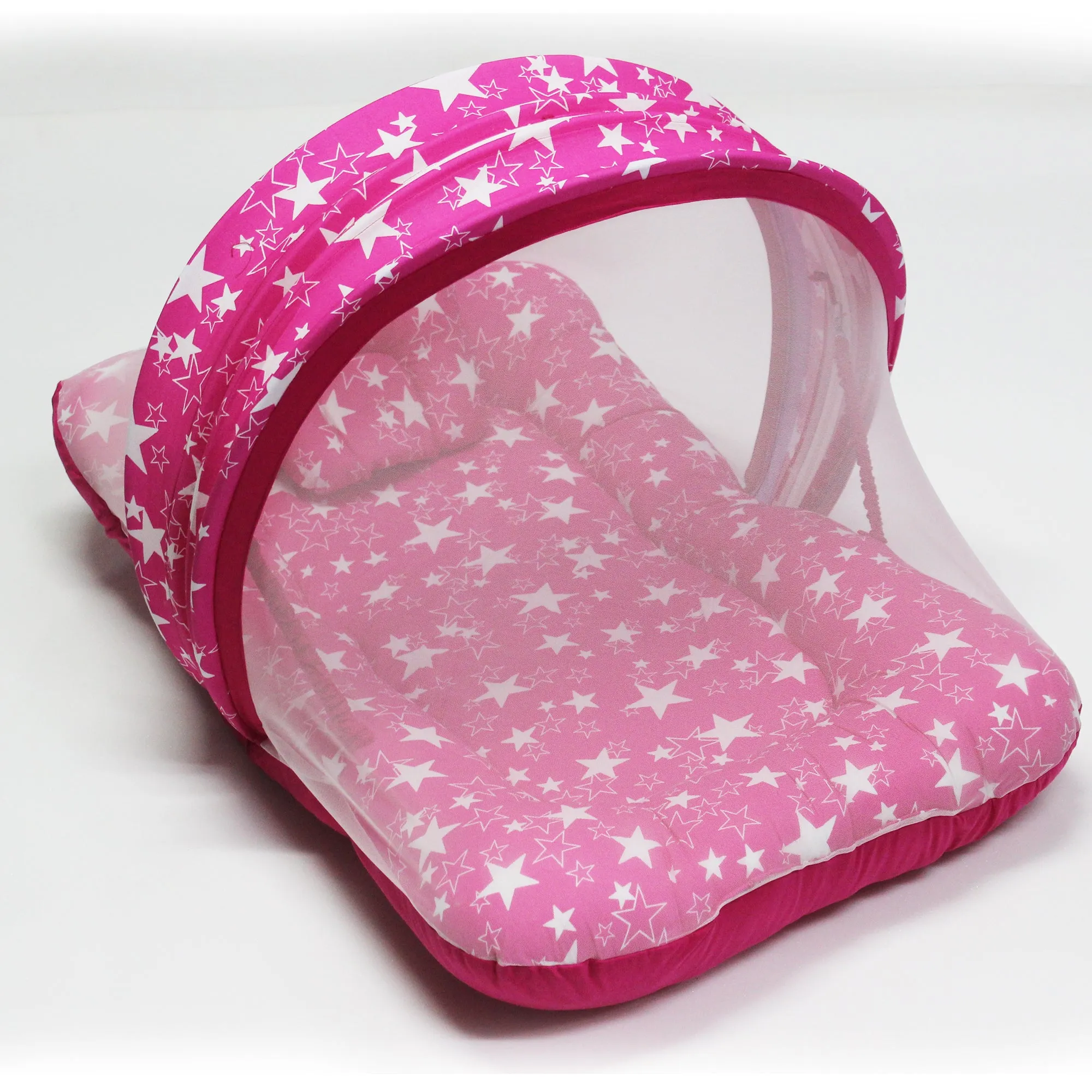 Pink Star -  Kradyl Kroft Bassinet Style Mosquito Net Bedding for Infants