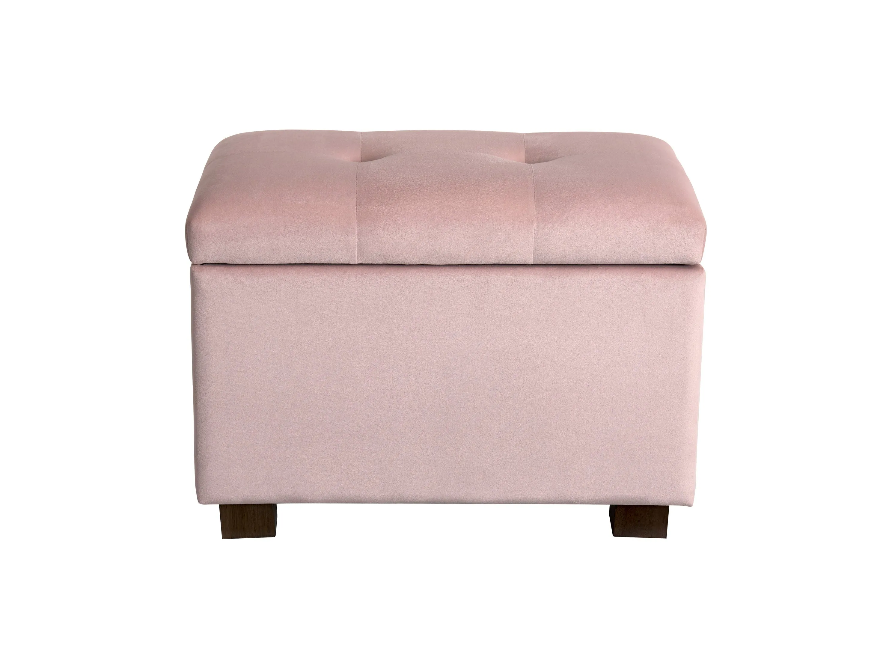 Pink Velvet Ottoman with Storage