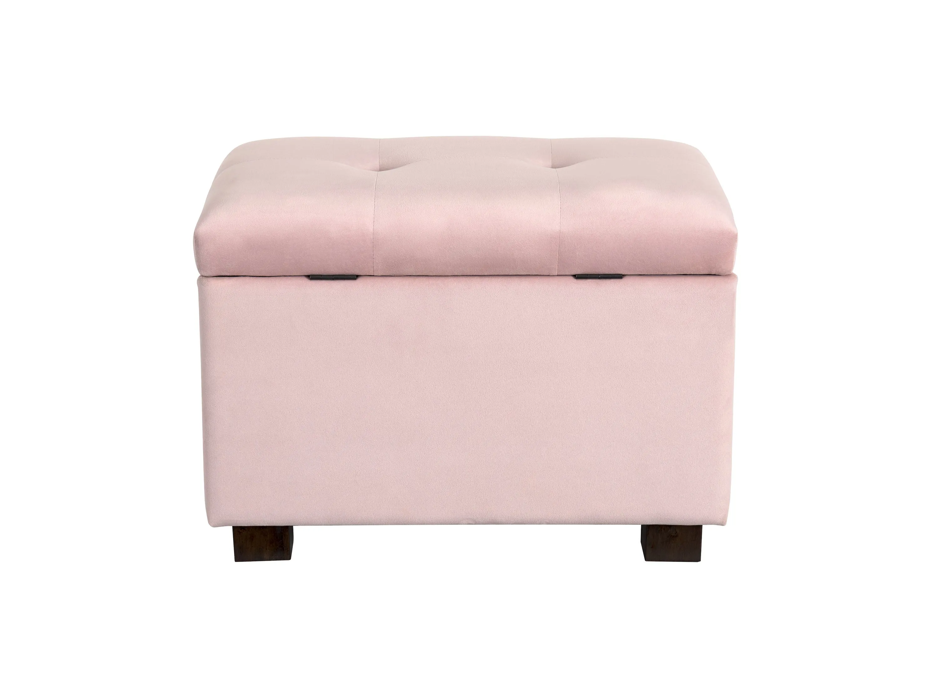 Pink Velvet Ottoman with Storage