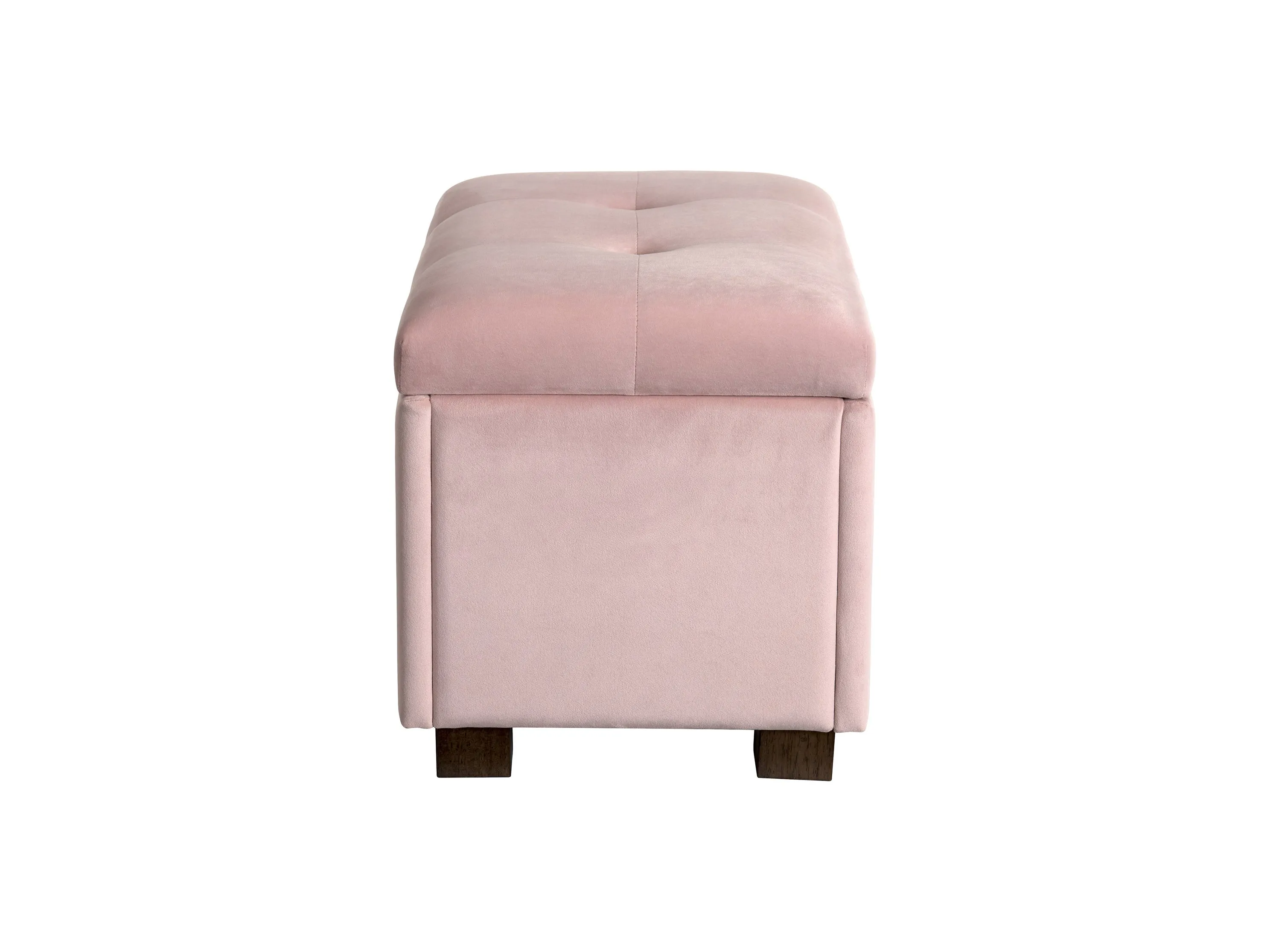 Pink Velvet Ottoman with Storage