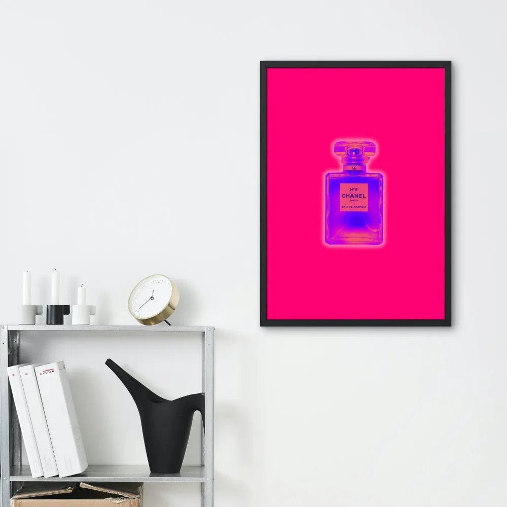 Purple Perfume Bottle PRINTABLE WALL ART, Designer Wall Art, Glam Print, Purple Poster, Bold Color, Hot Pink Wall Art, Designer Wall Art, Perfume