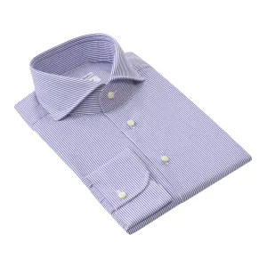 "All Day Long Collection" Striped Cotton Blue Shirt