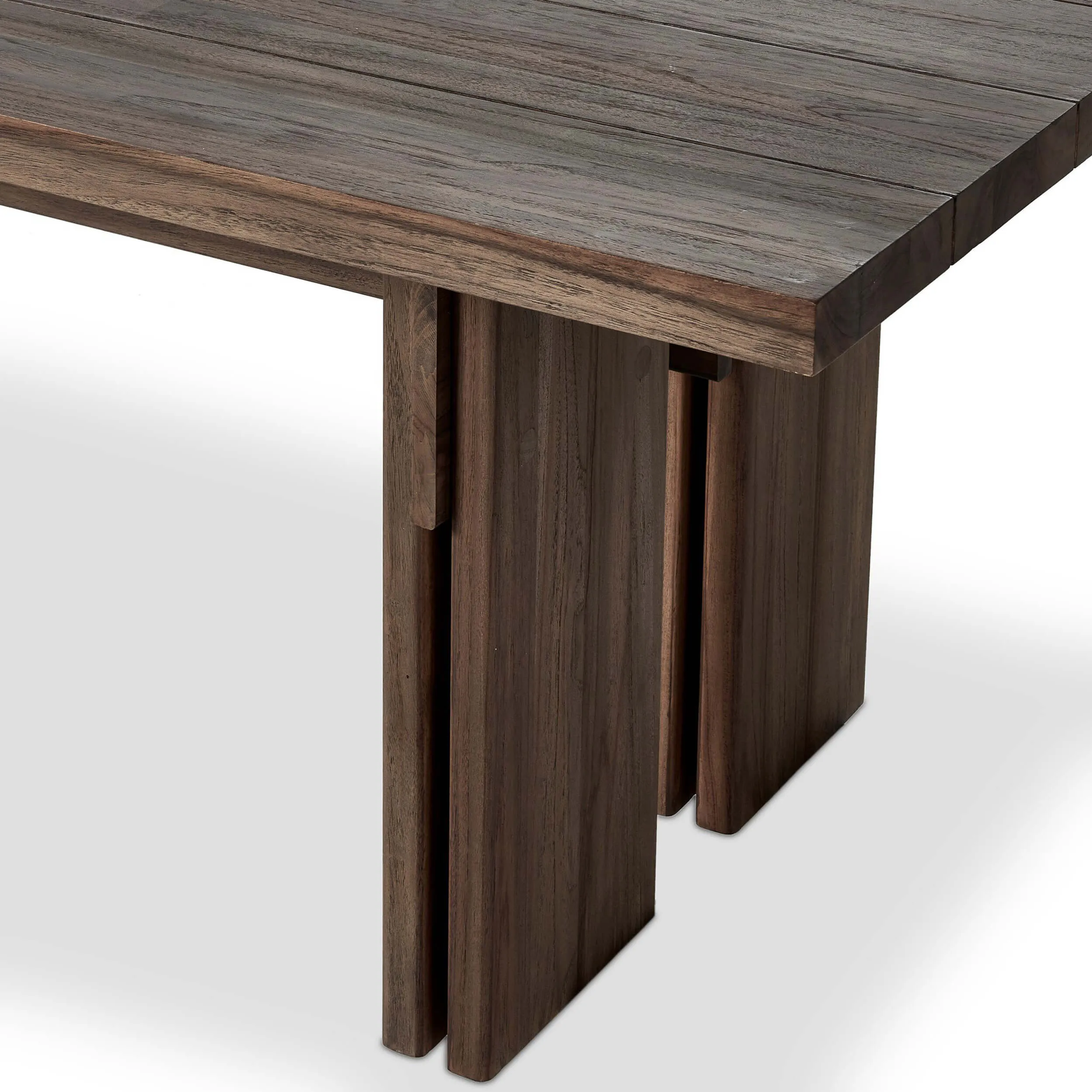 Railay Outdoor Dining Table, Stained Toasted Brown