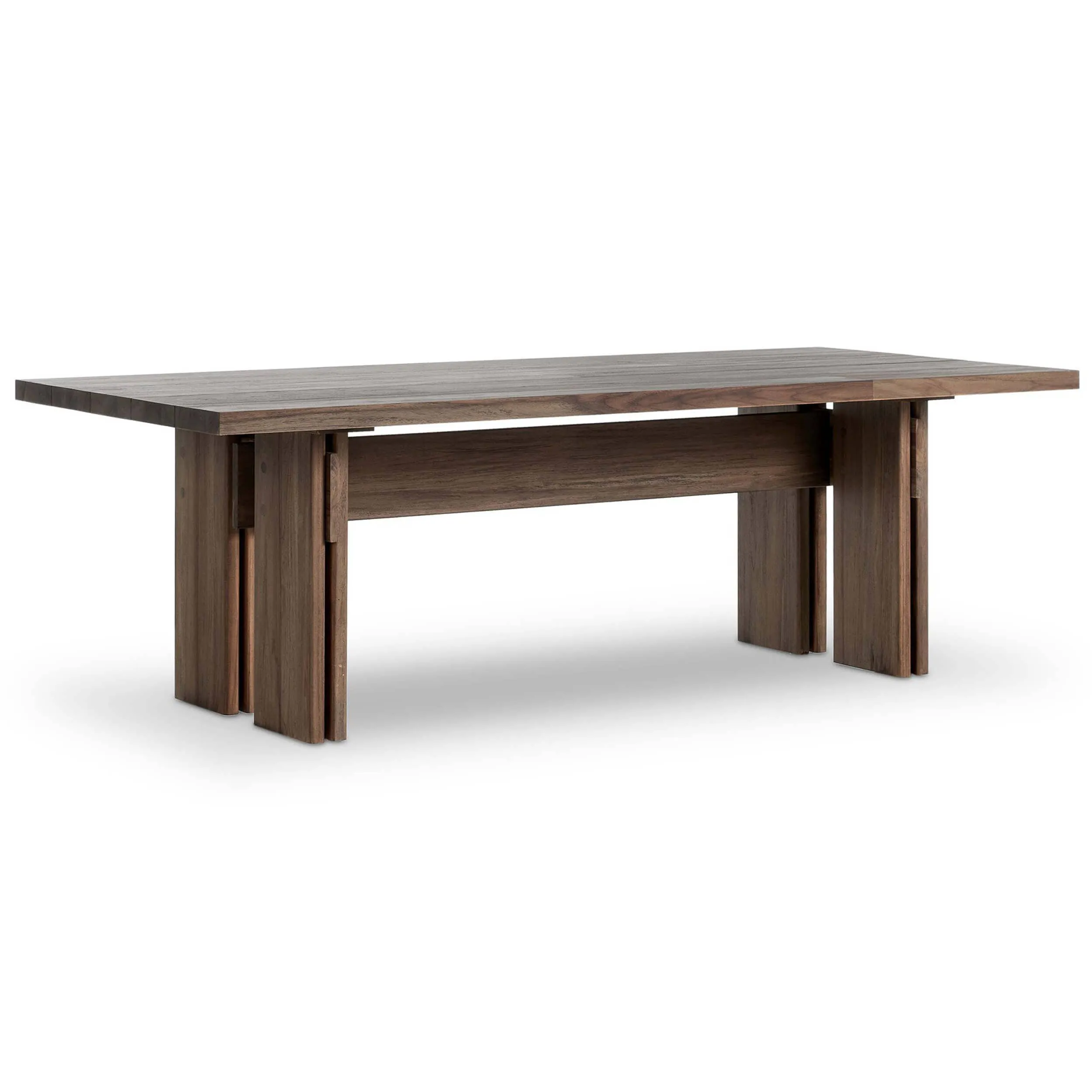 Railay Outdoor Dining Table, Stained Toasted Brown