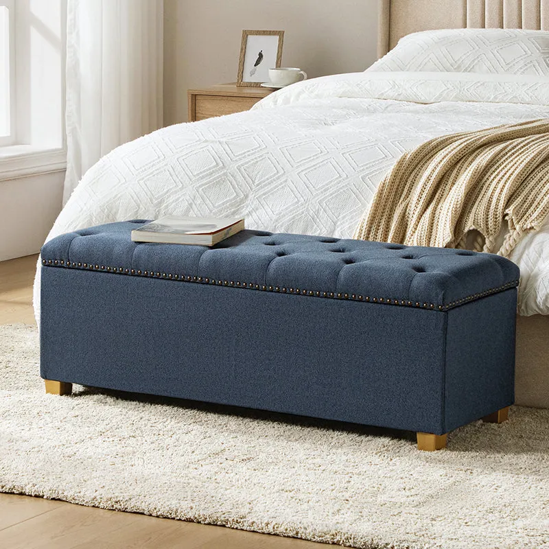 Rainald Versatile Minimalist Storage Bench with Removable Fabric Cover