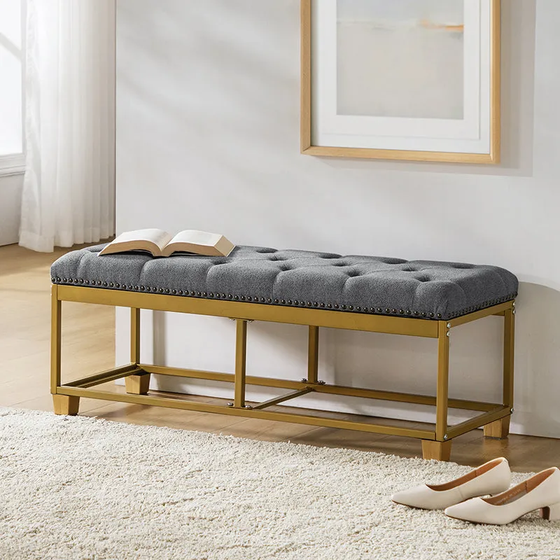 Rainald Versatile Minimalist Storage Bench with Removable Fabric Cover