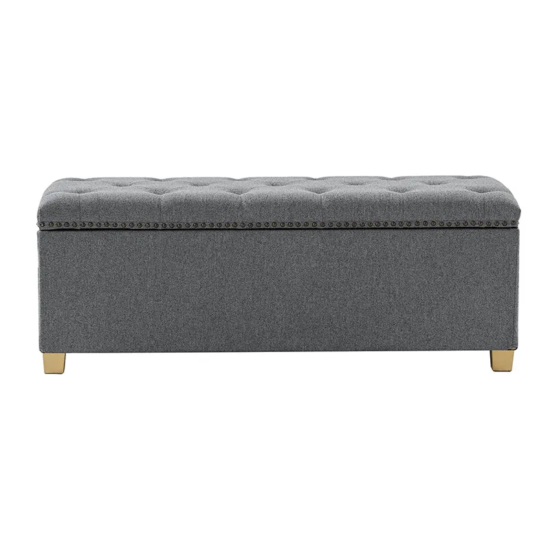 Rainald Versatile Minimalist Storage Bench with Removable Fabric Cover