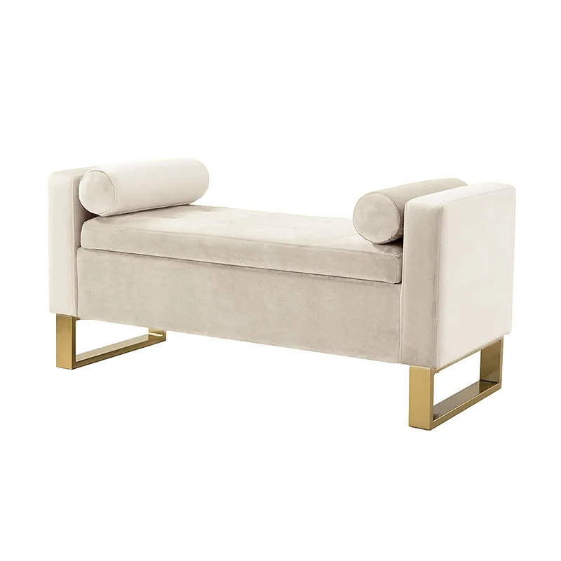 Sabina 50.4" Tufted Flip-Top Storage Bench for Stylish Interiors