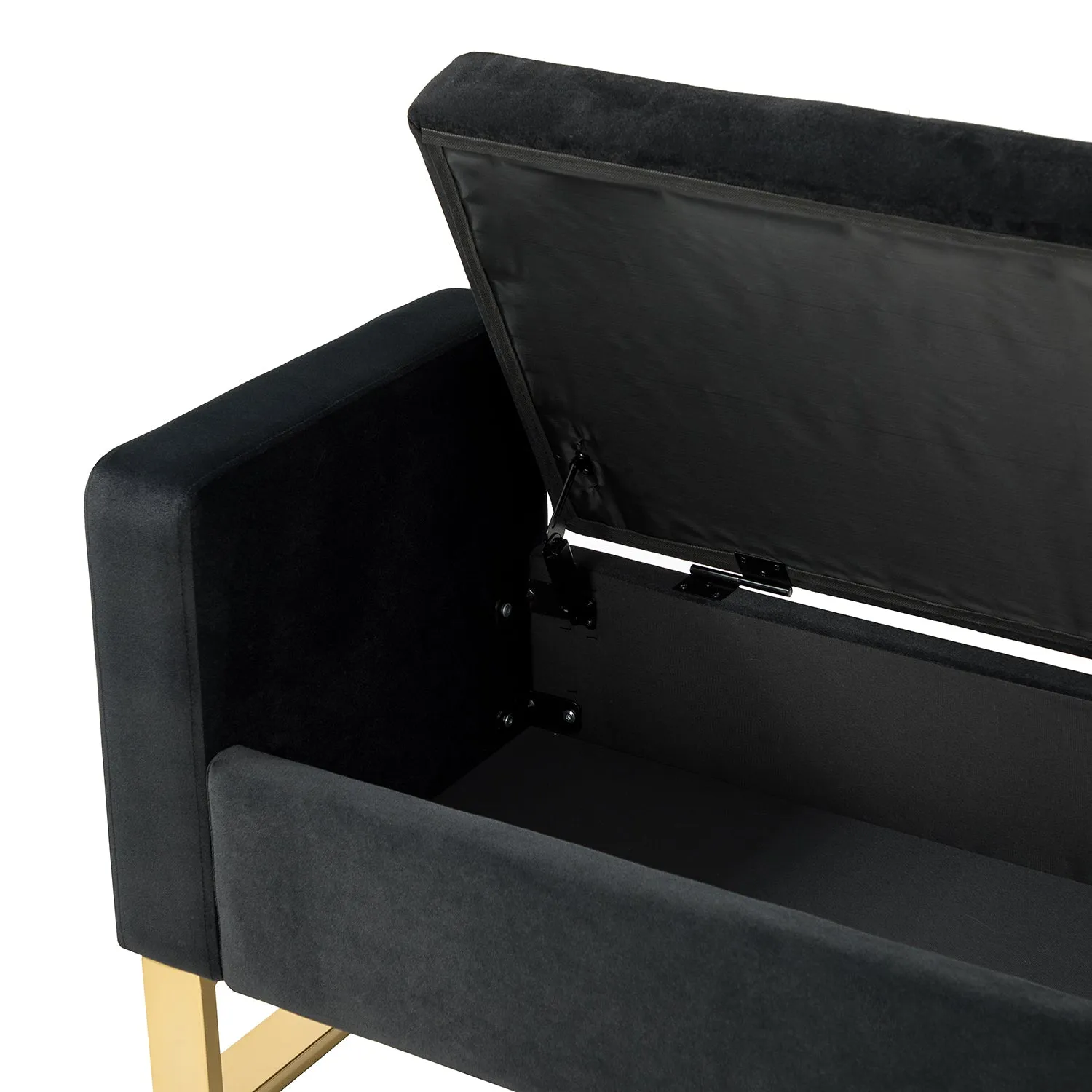 Sabina 50.4" Tufted Flip-Top Storage Bench for Stylish Interiors