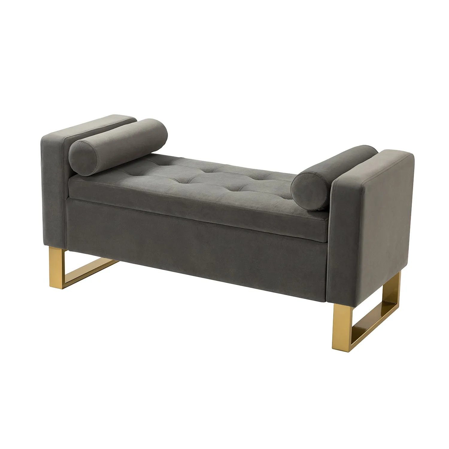 Sabina 50.4" Tufted Flip-Top Storage Bench for Stylish Interiors