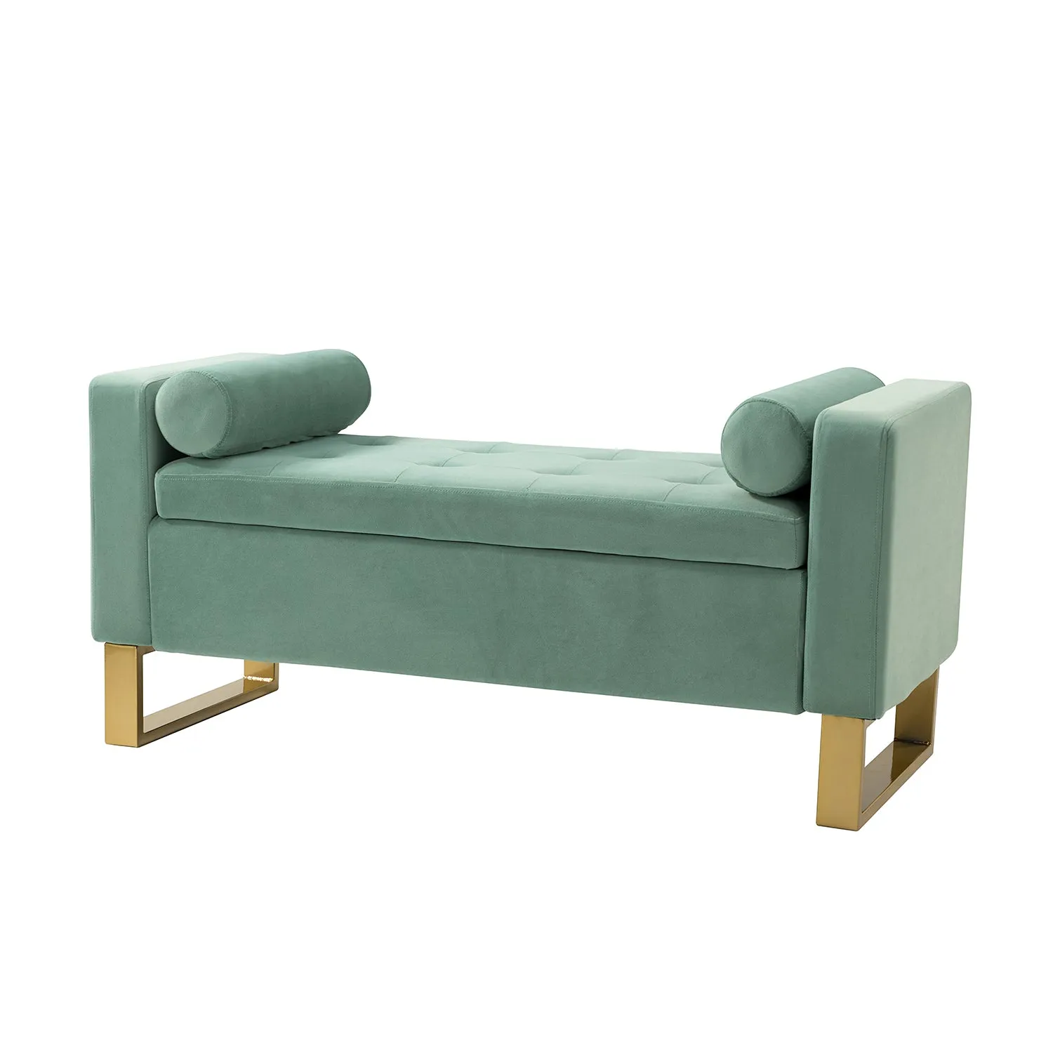 Sabina 50.4" Tufted Flip-Top Storage Bench for Stylish Interiors