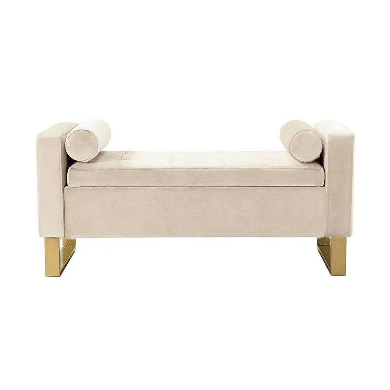 Sabina 50.4" Tufted Flip-Top Storage Bench for Stylish Interiors