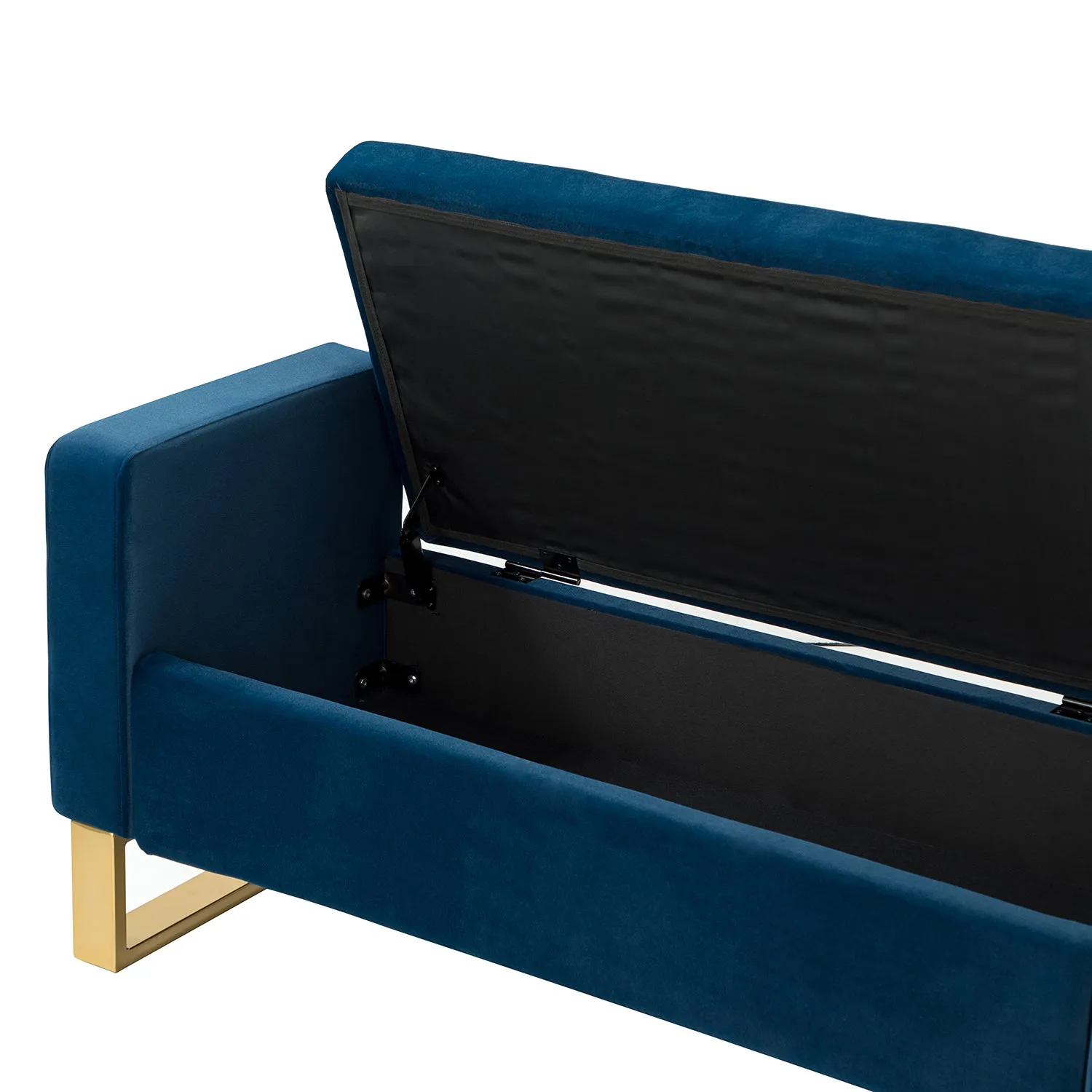 Sabina 50.4" Tufted Flip-Top Storage Bench for Stylish Interiors