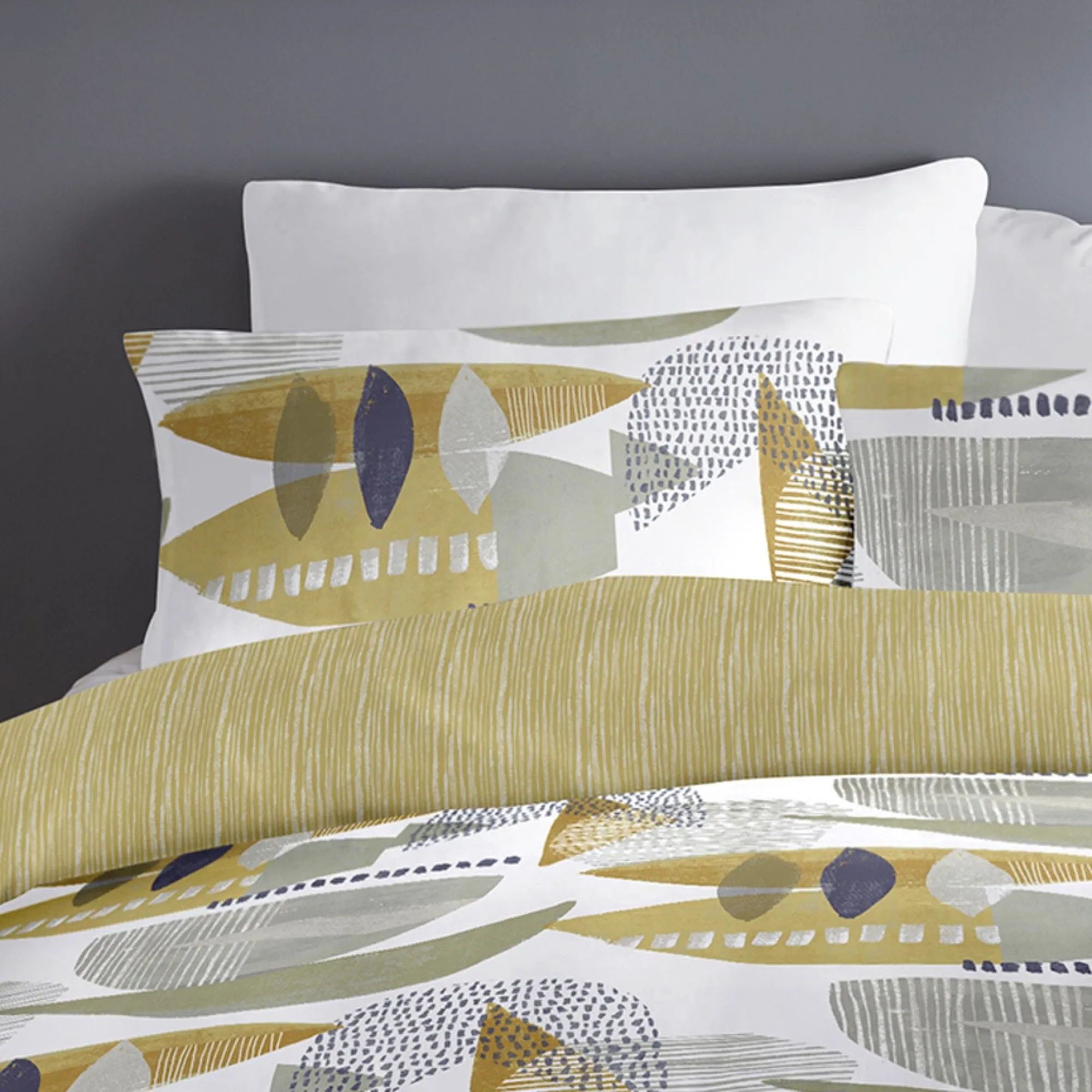 Saldana Duvet Cover Set by Dreams & Drapes in Ochre