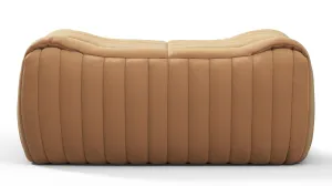 Sandra - Sandra Ottoman, Camel Premium Leather