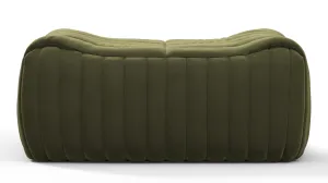 Sandra - Sandra Ottoman, Olive Green Velvet