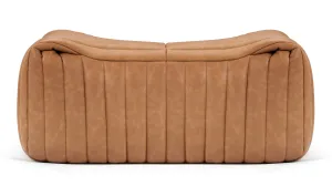 Sandra - Sandra Ottoman, Tan Vegan Leather