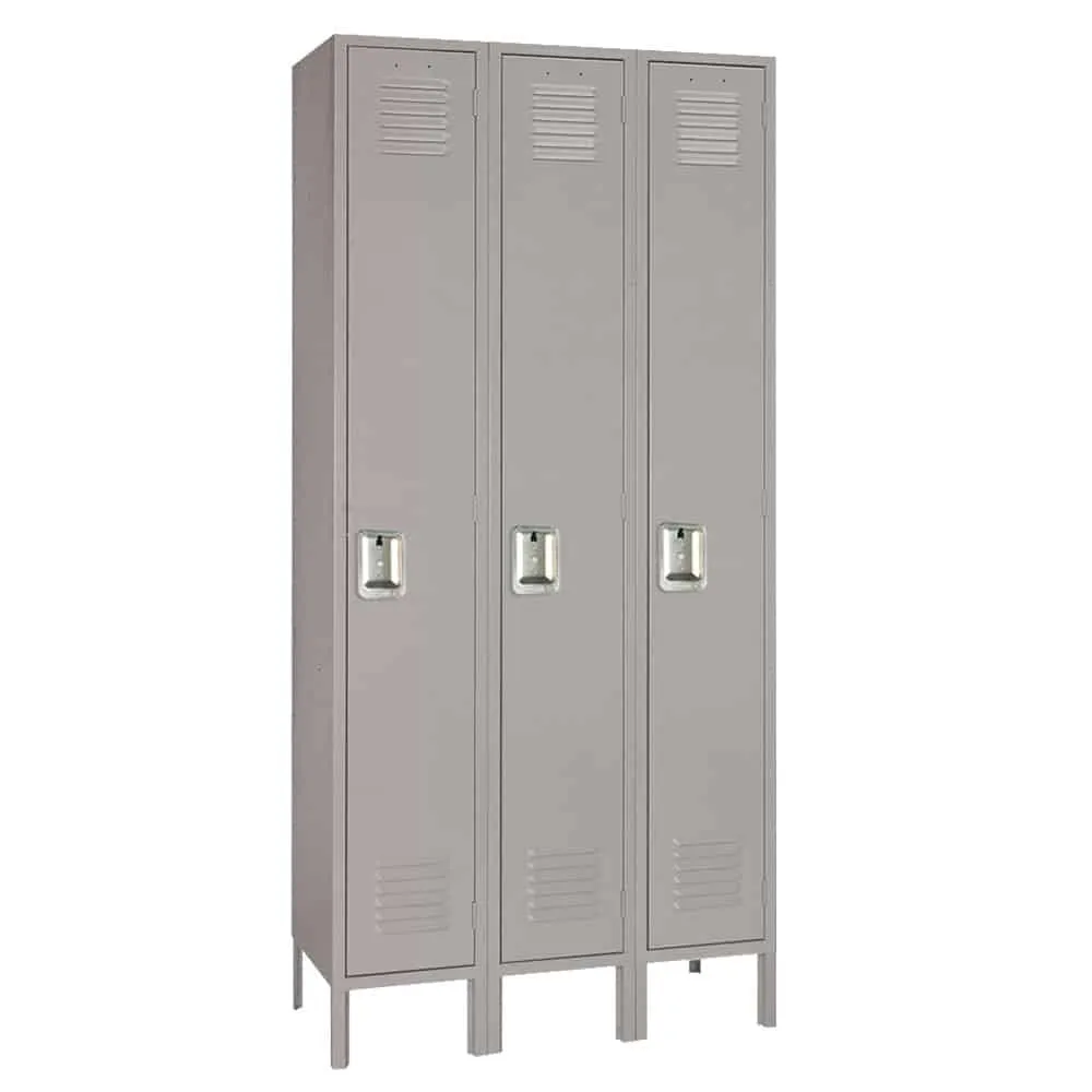 Single Tier Standard Metal Locker 3 Wide