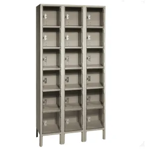 Six Tier ClearSight Clear Front Locker 3 Wide