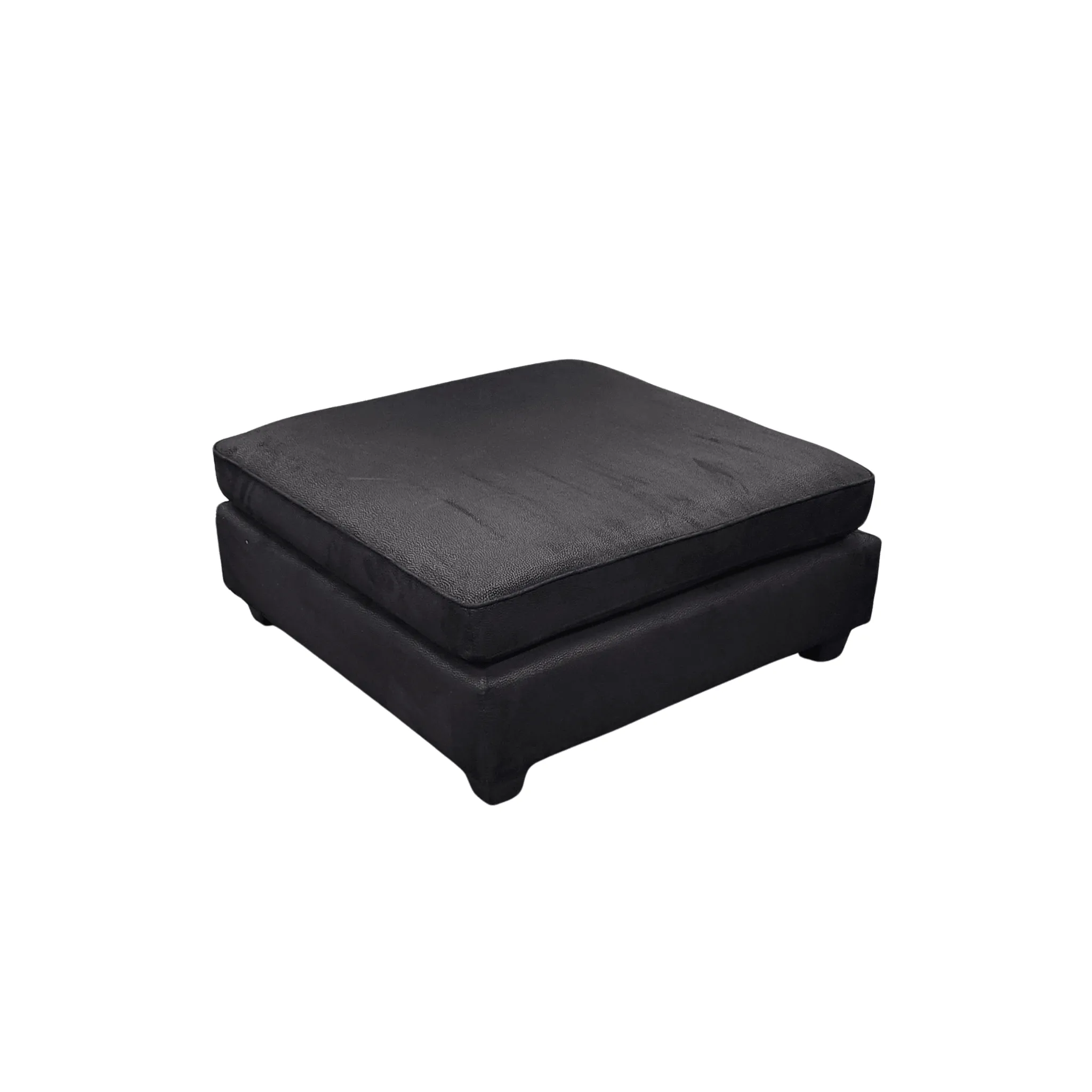 Skyline II Black Ottoman